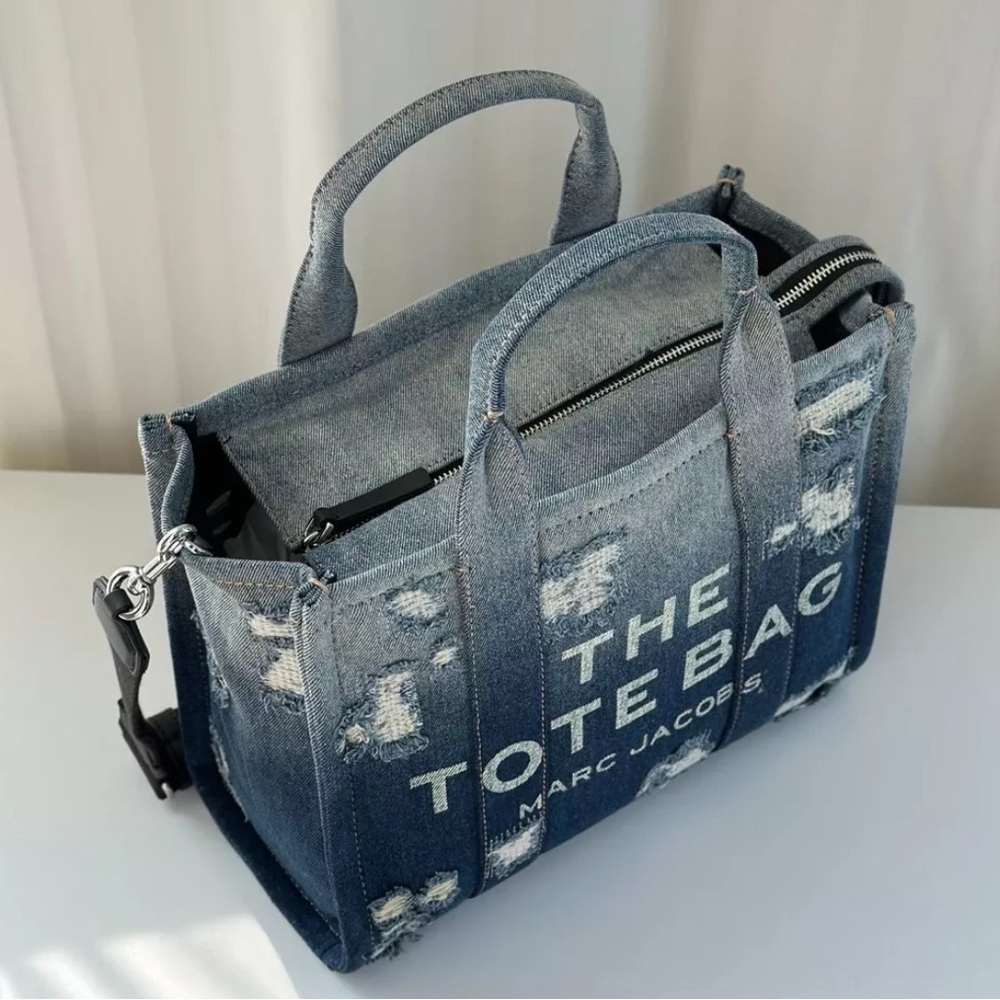The Rip and Repair Denim Marc Jacobs Medium Tote Bag - Picture 3 of 7
